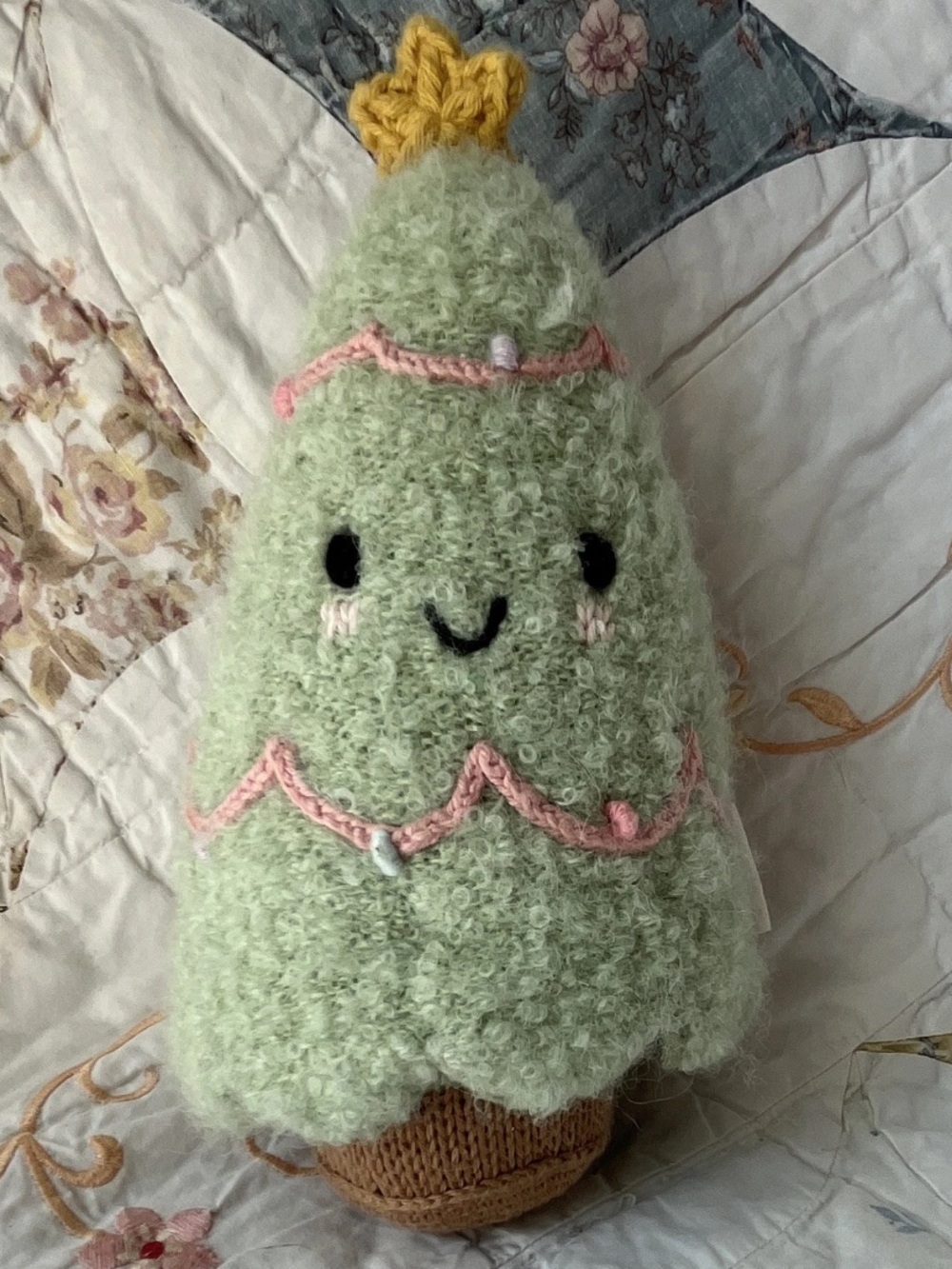 Cuddle + Kind Handmade Peru Plush Baby Christmas Tree w/ Star Stuffed 2023